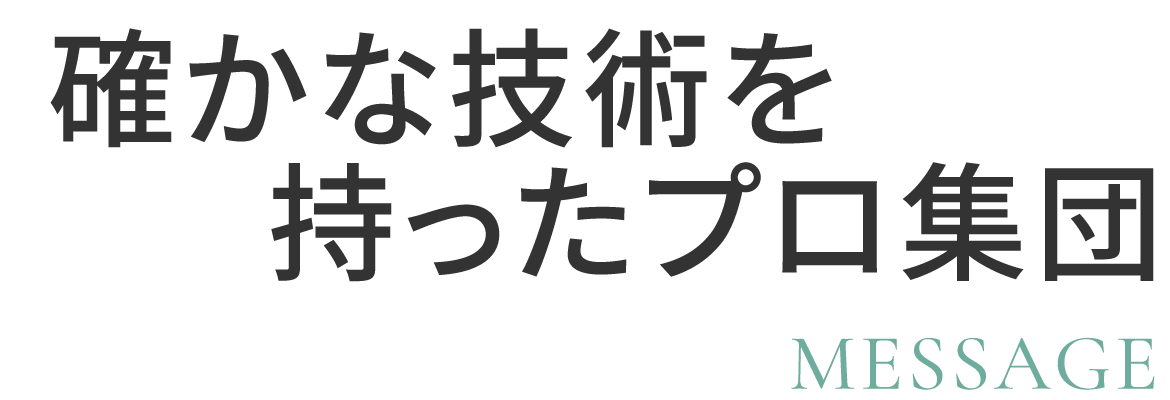 確かな技術を持ったプロ集団